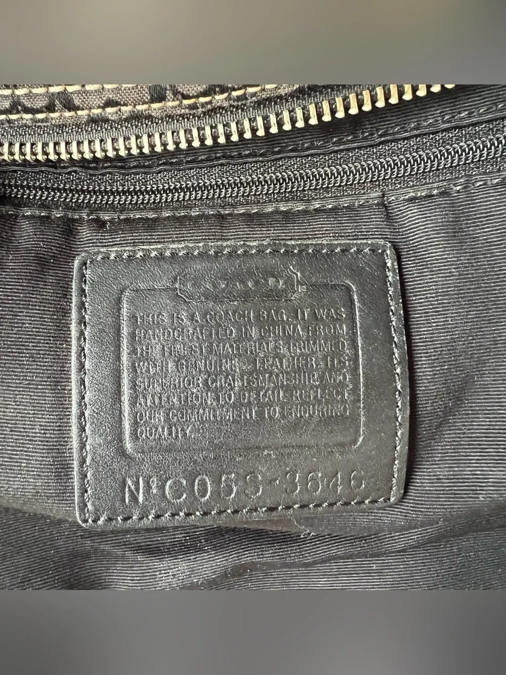 Vintage Coach Soho Signature C Jacquard and Leather Shoulder Bag